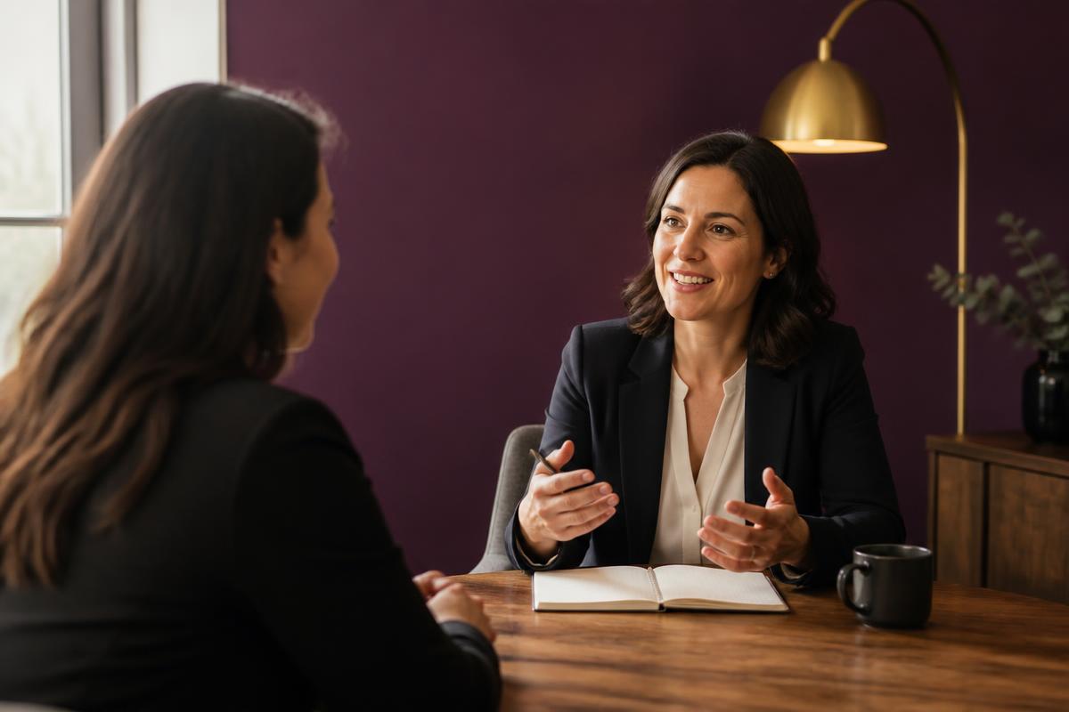 An Adminicorn recruiter walking an employer through their hiring options